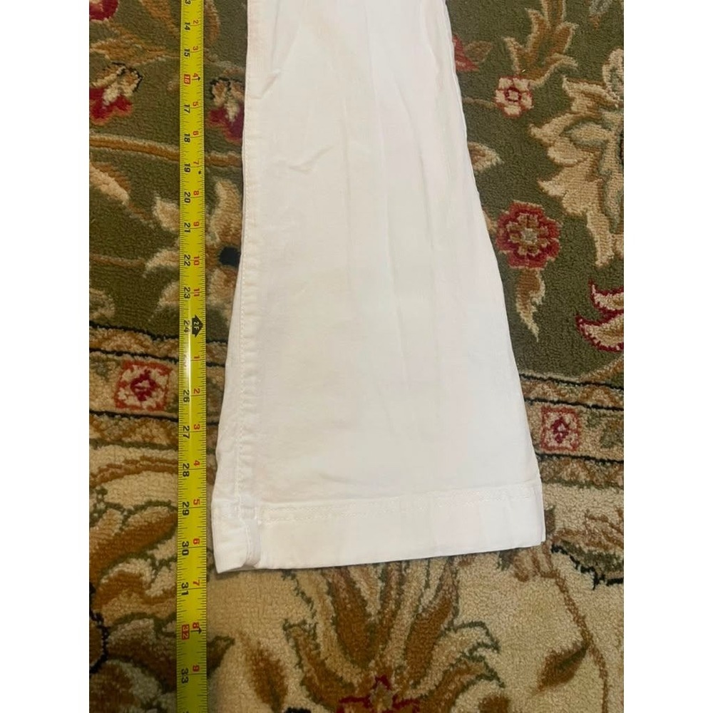 Madison Jeanswear Womens White Wide Leg Flare Pants High Rise Size 8 Nautical